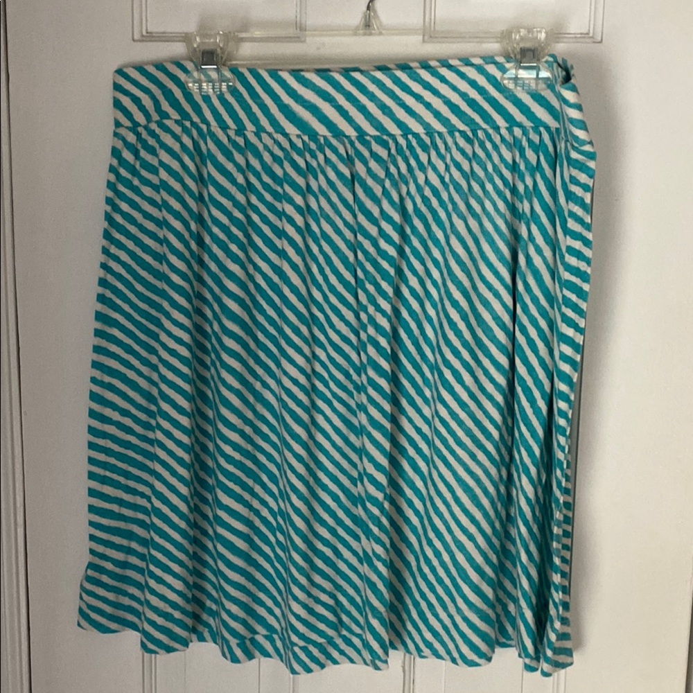 LOFT Striped Blue and White Women's Skirt
